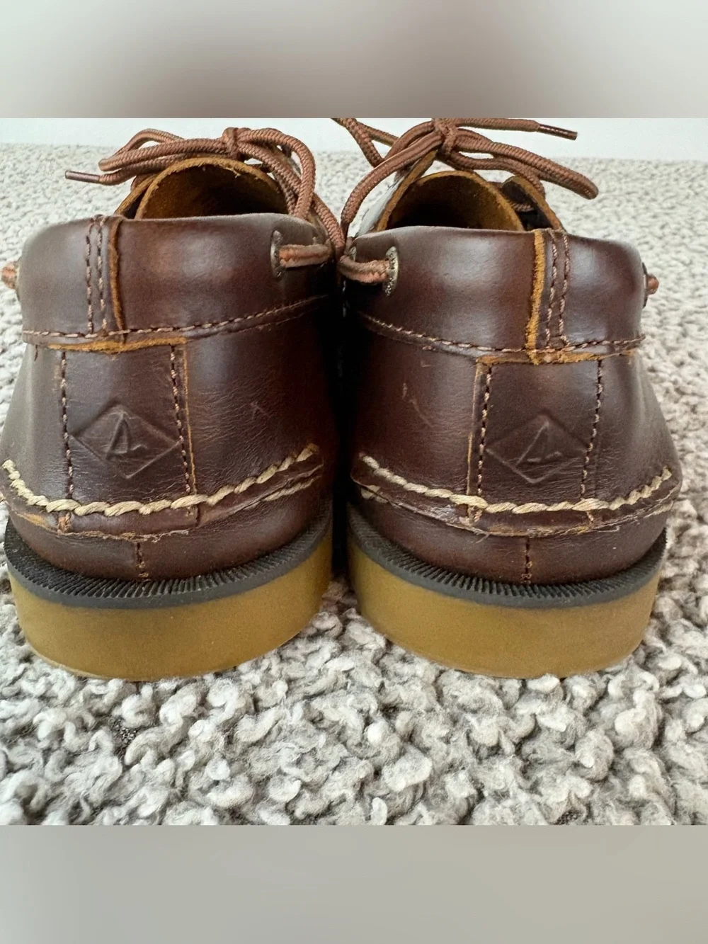 Sperry Top Sider Authentic Original 2-Eye Boat Shoes Mens 10.5 M Lace Up Brown